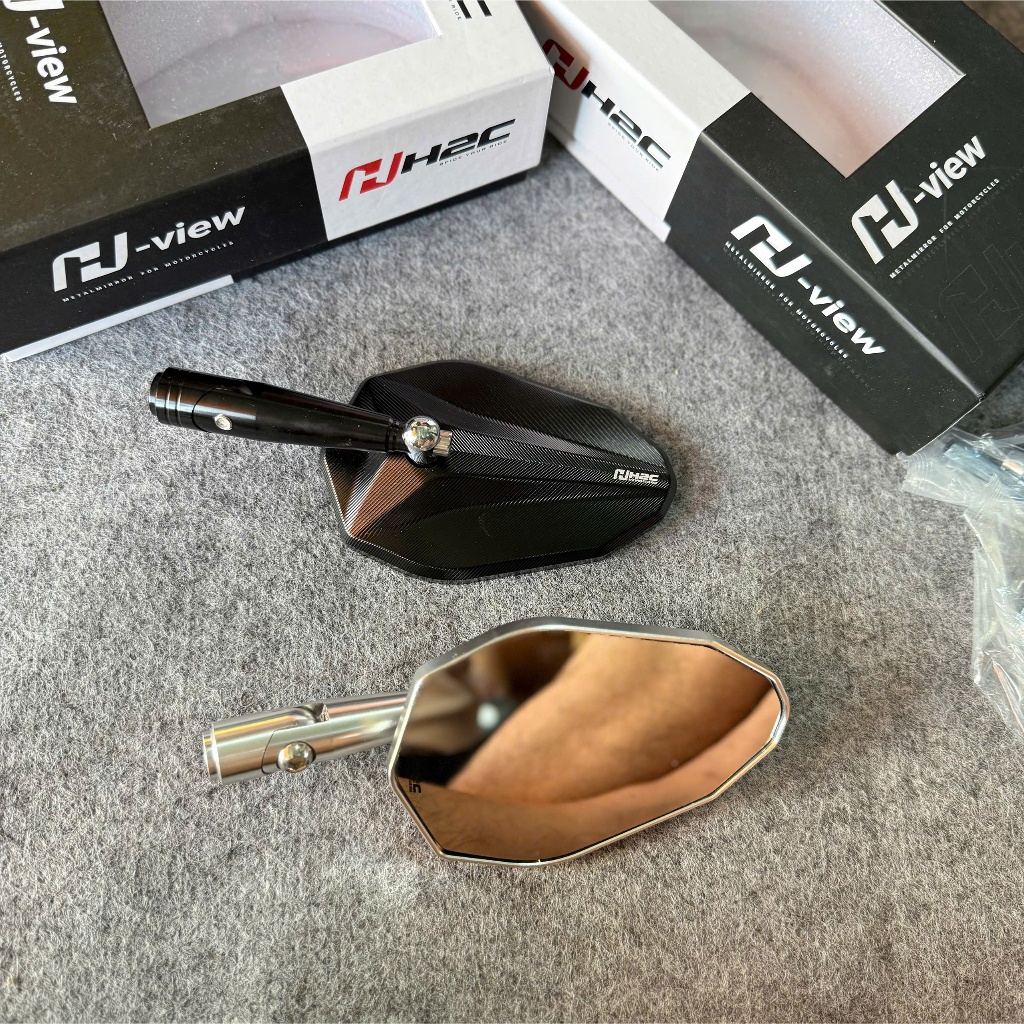 Kinh-Gương chiếu hậu H-View V2 nhôm Cnc chính hãng h2c -free ship