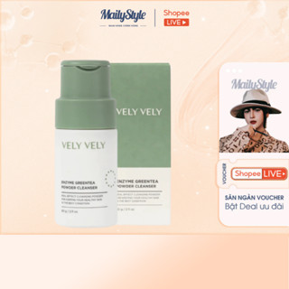 C79_[ KHÔNG HỘP] Bột rửa mặt trà xanh VELY VELY Enzyme Greentea Powder Cleanser (Màu xanh lá)