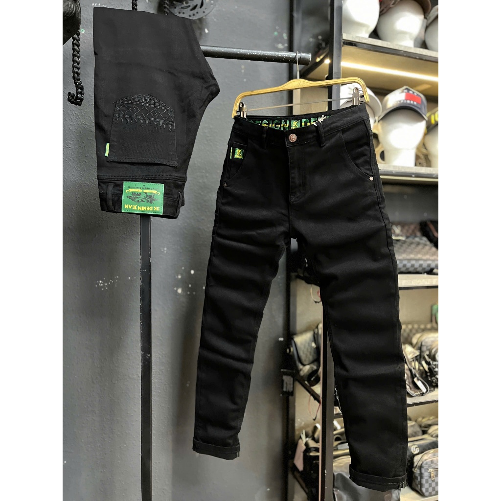 [K3 STORE VN] [3K DENIM] Jean Denim Guangzhou Quần Jean Nam Dài Màu Đen Mẫu Mới Túi Thêu Xéo Mẫu Mới