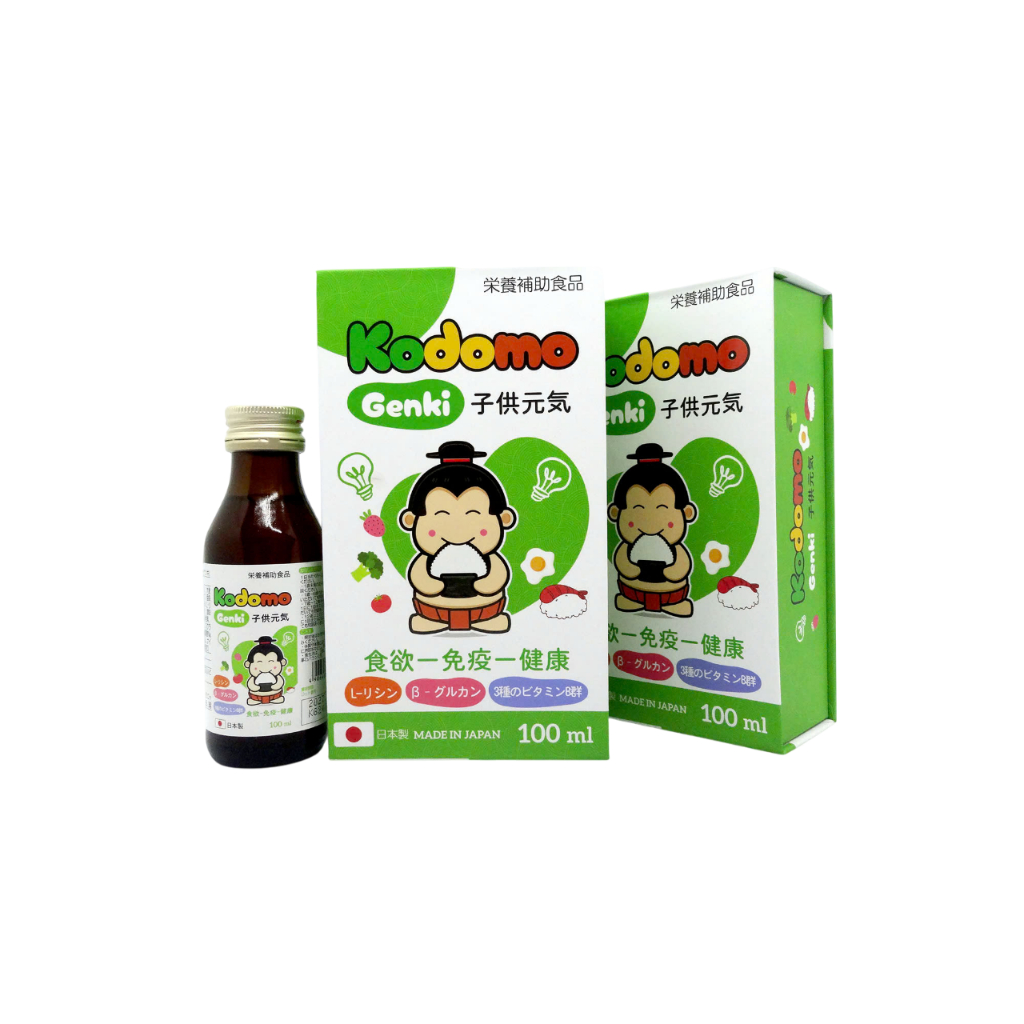 Kodomo Genki Chính hãng Siro ăn ngon cho bé giúp bé ăn ngon nhập khẩu Nhật Bản Chai 100ml