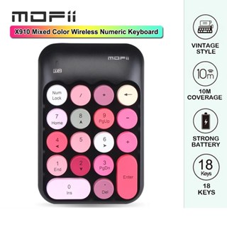  Bàn phím số không dây MOFII X910 Hàng Chính Hãng - Tặng kèm PIN - Numpad không dây - Nhiều màu sắc  Bảo Hành 1 Năm 