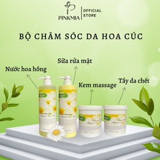 Kem Massage Da Mặt, Tẩy Da Chết, Sữa Rửa Mặt, Nước Hoa Hồng Hoa Cúc Pinkmia