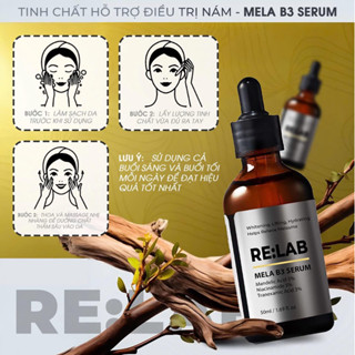 Serum nám Re:lab mela b3 serum 50ml dưỡng trắng tái tạo da giảm nếp nhăn ngăn lão hoá phục hồi da hạn 2027_nám relab