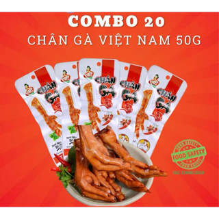 Combo 20 chân gà TAP Food siêu to 50g vị cay, chân gà Việt Nam chất lượng. Food Ăn văth
