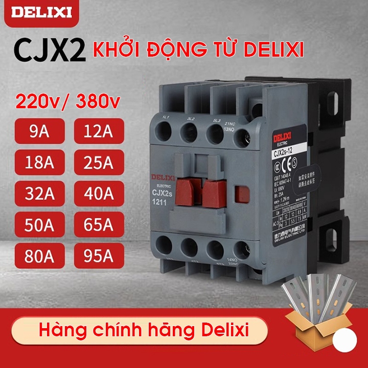 Contactor - Khởi Động Từ Delixi 18/25/32 (Delixi Contactor) Điện Áp Cuộn Hút 220V/ 380v TÙY CHỌN