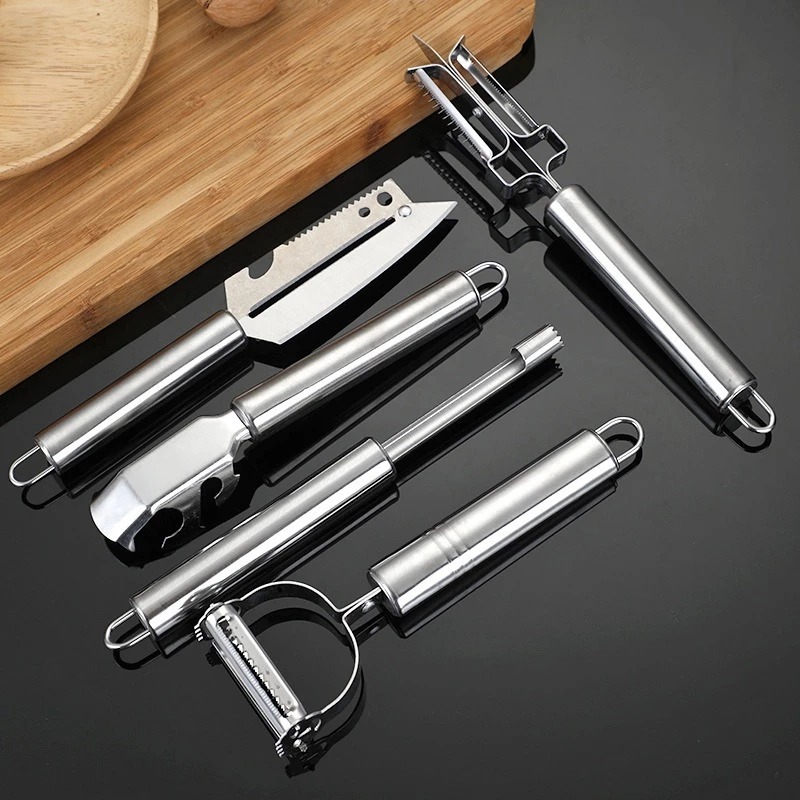 Bộ Dao Bào Rau Củ 5 Món - Dụng Cụ Gọt Vỏ, Cắt Tỉa Rau Củ Quả Tiện Lợi, Đa Chức Năng