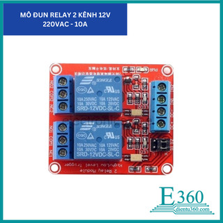 Module Relay 2 Kênh 5V/ 12V - 220VAC 10A V1