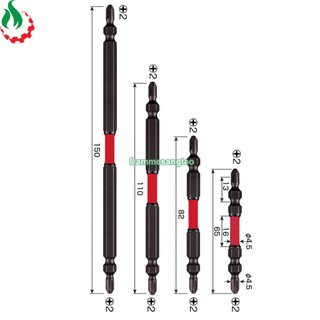 Mũi vít 4 cạnh côn 2 đầu Vessel