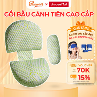 Gối Bầu Cánh Tiên Cao Cấp PeeWees Nâng Đỡ Bụng Toàn Diện, Giảm Tối Đa Đau Lưng, Giúp Cho Mẹ Bầu Ngủ Ngon Sâu Giấc