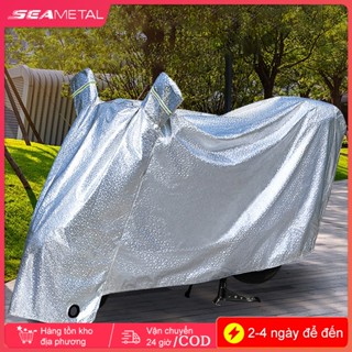 Bạt Phủ Xe Máy SEAMETAL chống nắng mưa Vải Dù Tráng Nhôm 3 Lớp Có Lớp Lót Chống Xước Xe