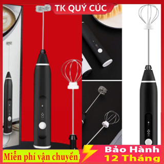 Máy tạo bọt cafe 3 tốc độ, máy đánh trứng cầm tay không giây, hỗ trợ sạc pin tiện lợi sử dụng
