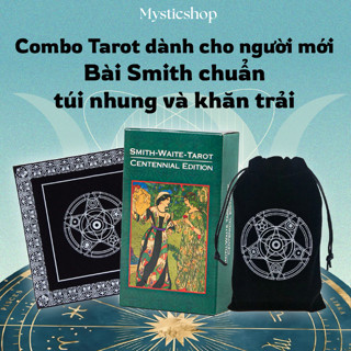  Combo Bộ Bài Tarot Bói Smith Waite Tarot kèm Túi Nhung Đựng Tarot và Khăn Trải Bàn 