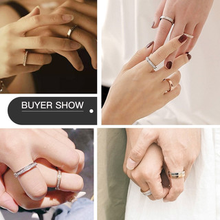 Nhẫn cặp đôi Crystals Ring - khắc tên theo yêu cầu