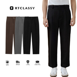 Quần Dài Nam Ống Suông RT CLASSY Chất Vải Xước Hàn Phong Cách Trẻ Trung