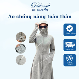  Áo chống Nắng Toàn Thân Nữ DIDOOGLT chất vải mềm mịn - Váy Chống Nắng Dài Chống Tia UV 