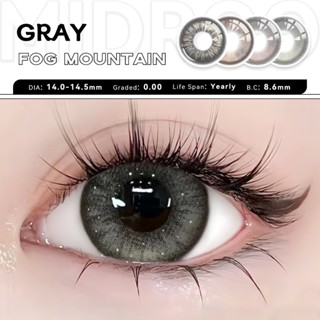 Midroo Lens 1 Cặp Kính Áp Tròng 0-6 Độ Fog Mountain Lens Cận Mắt 1 Năm