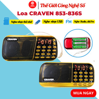 Máy Nghe Pháp, Mp3, Loa Thẻ Nhớ, USB, Craven 836S/853 Nghe kinh, đài FM, Pin Siêu Khỏe - Loa tắm ngôn ngữ, Học Tiếng Anh