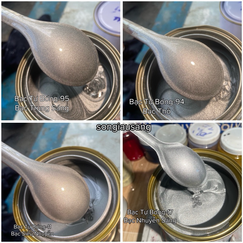 Bạc 2K Lóc Máy Tự Bóng-Càng Hộp Xích Nhiều Size Hột Bạc-Sơn Giàu Sang