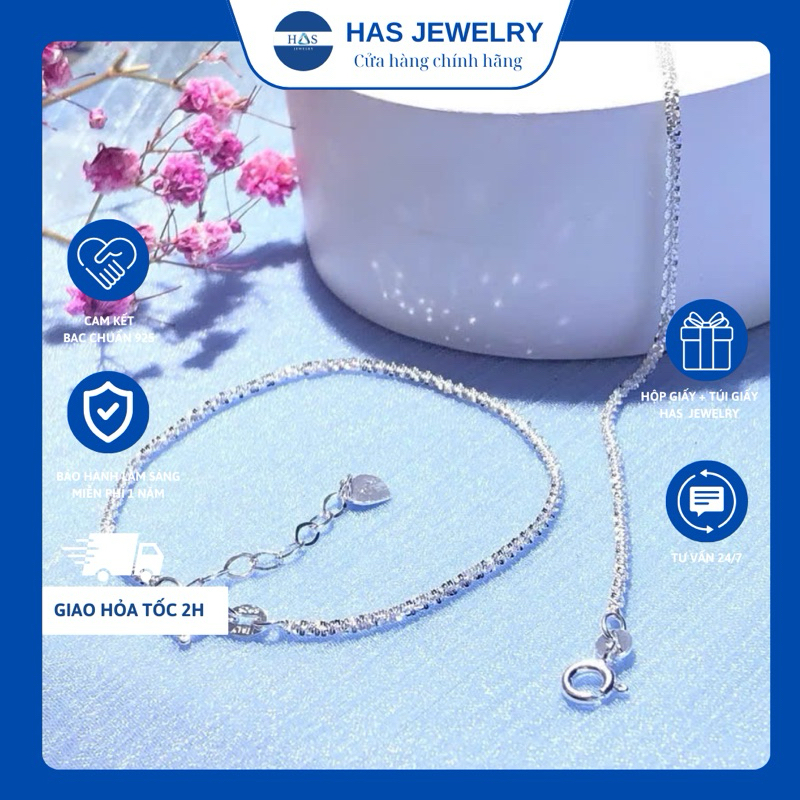 [Mã SKAMA8 giảm 8% đơn từ 300k] Bộ lắc tay lắc chân bạc Sequin - HLT31