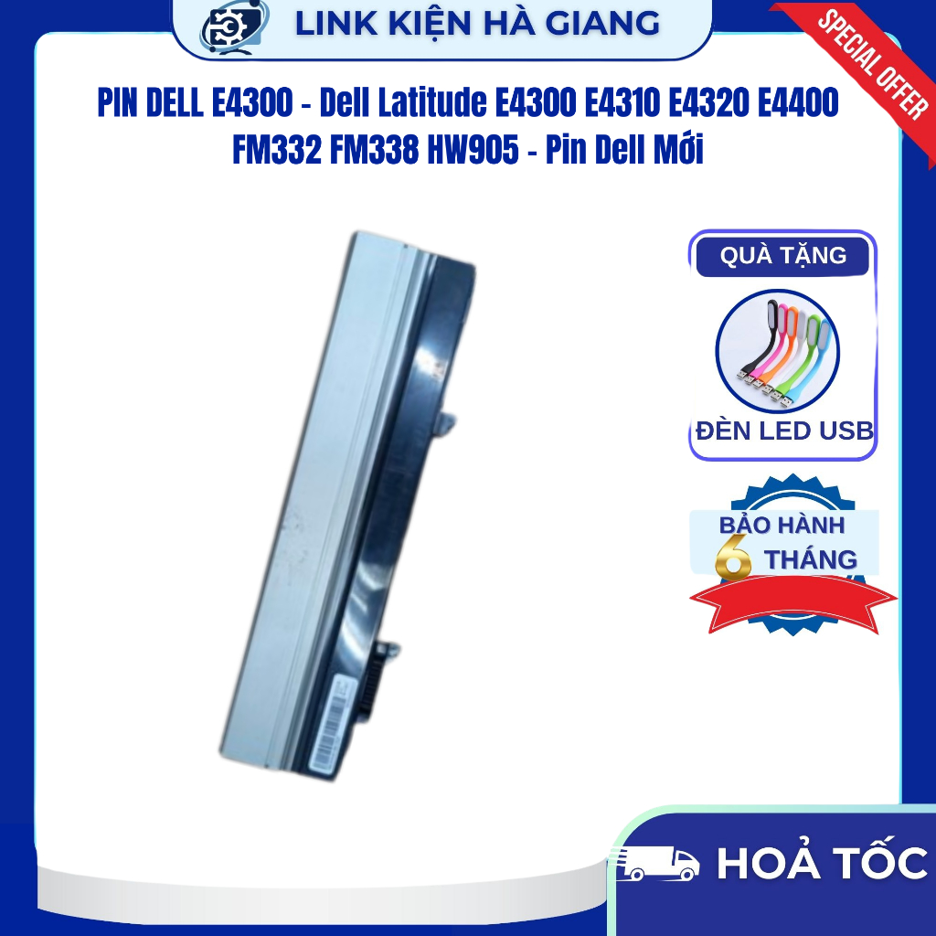 PIN DELL E4300 - Dell Latitude E4300 E4310 E4320 E4400 FM332 FM338 HW905 - Pin Dell Mới
