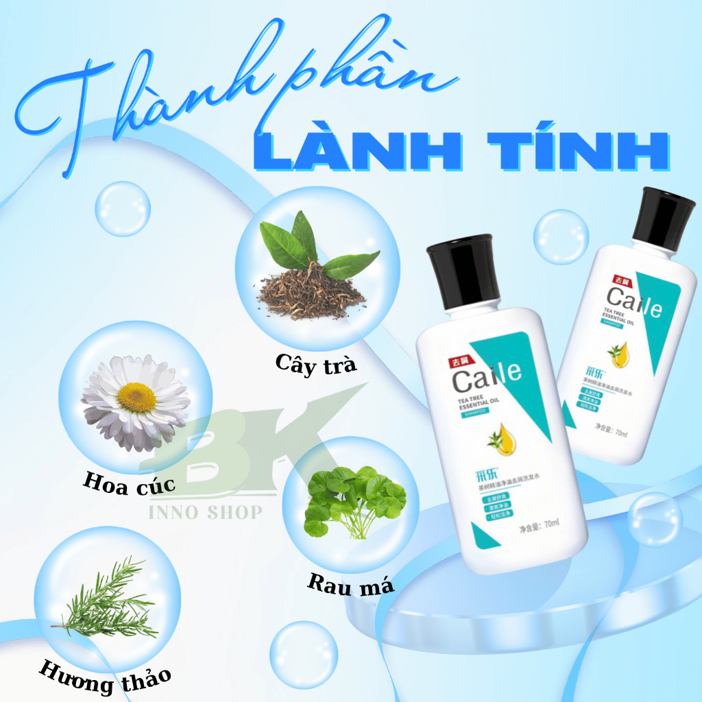 DẦU GỘI NẤM GÀU NGỨA DA ĐẦU CAILE 70ML, DẦU GỘI VIÊM DA TIẾT BÃ NHỜN, THỔI BAY MỤN DA ĐẦU, GÀU NGỨA, KÍCH MỌC TÓC NHIỀU