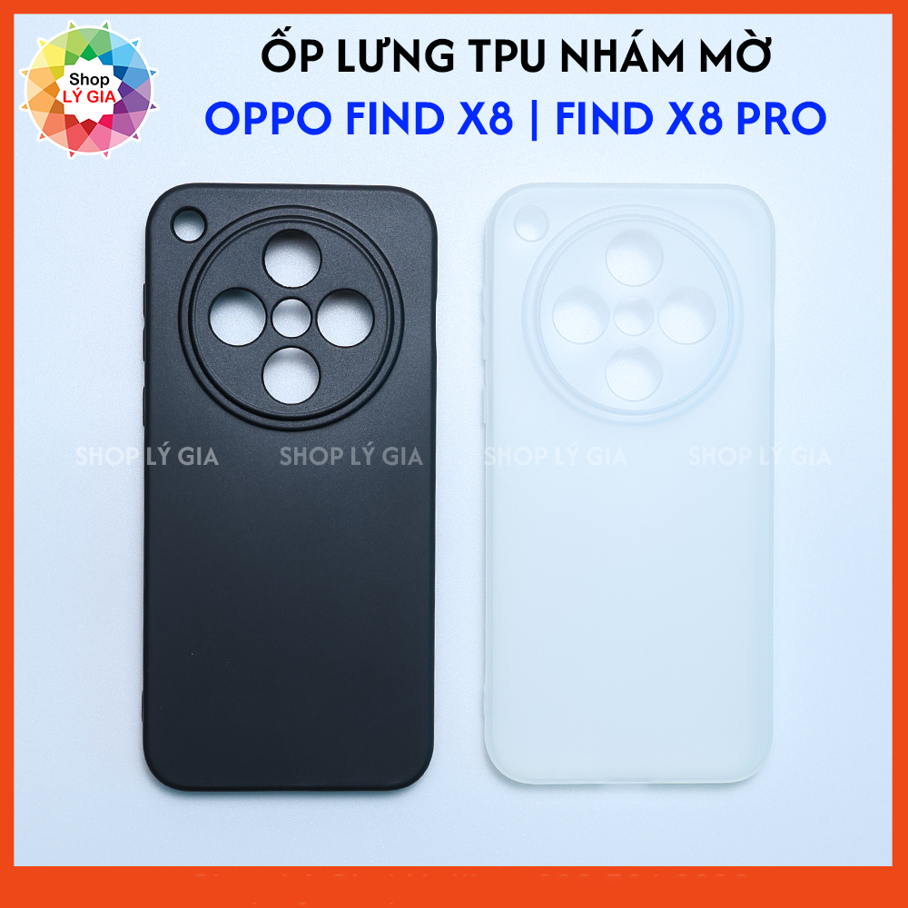 Ốp lưng TPU nhám mờ cho OPPO Find X9 / Find X9 Pro / Find X8 / OPPO Find X8 Pro / X8 Ultra