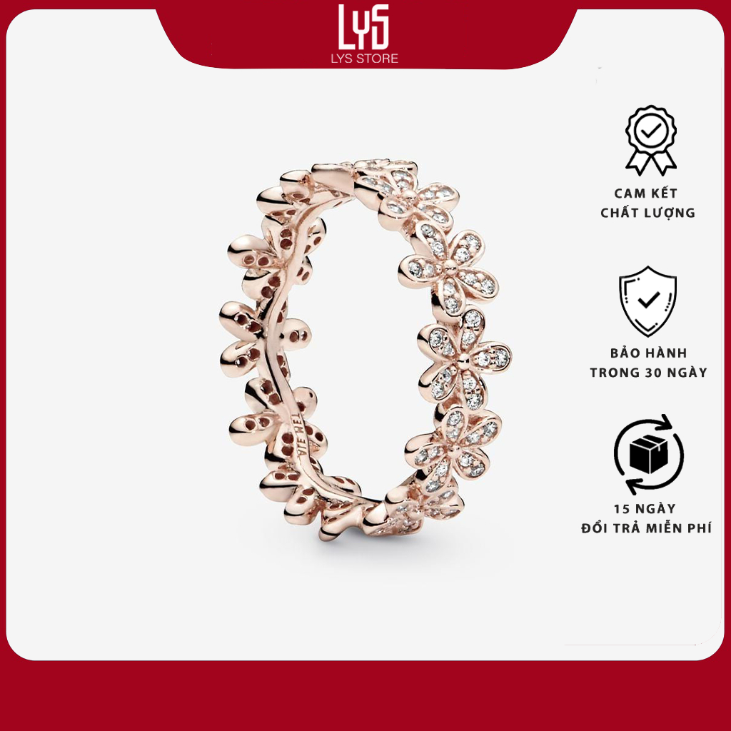 Nhẫn bạc Lys Moments Ring Fullbox 8044 - Nhẫn Bạc Nữ hình hoa cúc