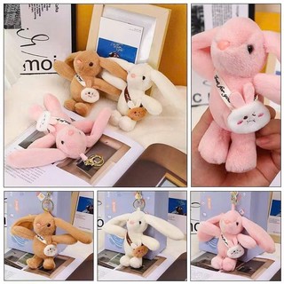  Móc Khóa Thỏ Hoạt Hình Dễ Thương Móc Chìa Khóa Đồ Chơi Sang Trọng. 