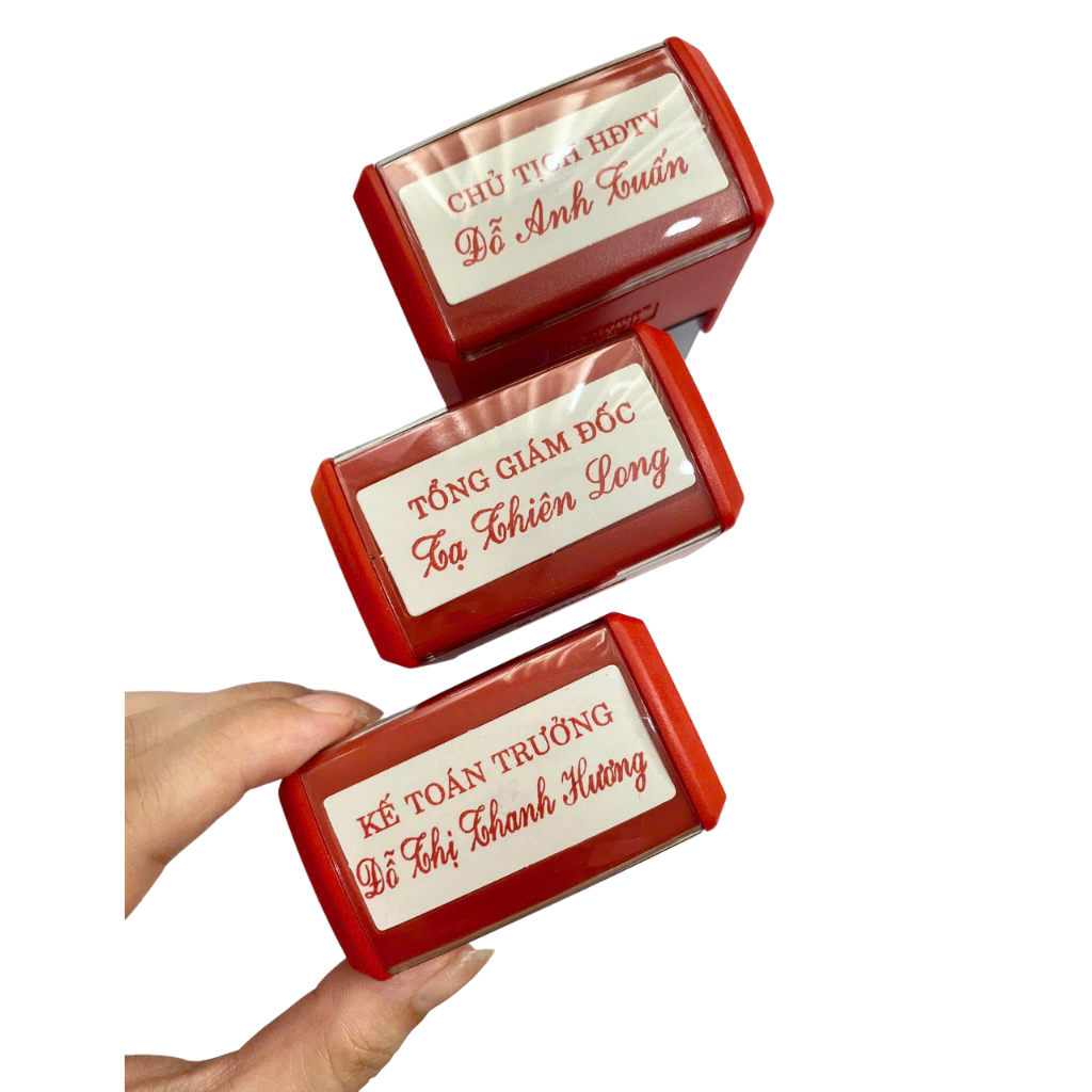 Dấu tên , dấu chức danh , dấu chức vụ