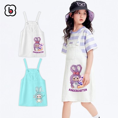 Váy yếm bé gái BabyloveGO đầm Baby Three siêu xinh chất kaki mềm nhẹ cho bé từ 10-45kg
