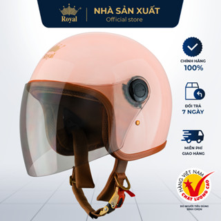 Mũ Bảo Hiểm 3/4 Royal Chính Hãng M339 Cho Nam Nữ , Nón Bảo Hiểm Royal 3/4 Có Kính An Toàn Bảo Hành 12 Tháng
