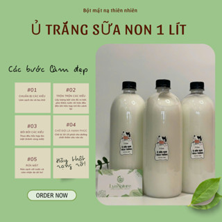 [1000ml] Ủ Trắng Sữa Non chai to 1L dưỡng trắng sáng da - Bột mặt nạ thiên nhiên