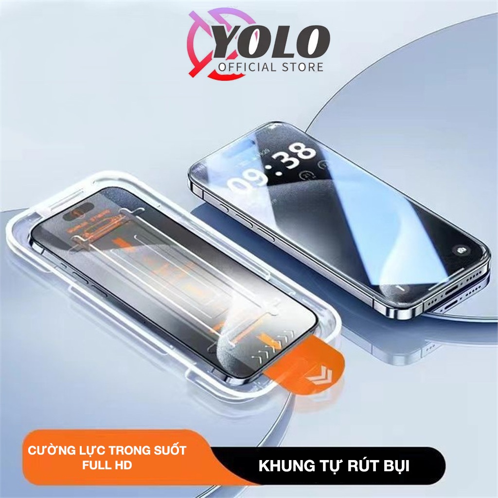 Kính cường lực khung tư dán rút bụi 14 pro max 14 plus 15 pro max 16 pro max 13 promax 12 promax 16 