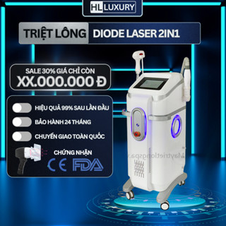  Máy Triệt Lông Xoá Xăm 2in1 Diode Laser 808 ❤️ 
