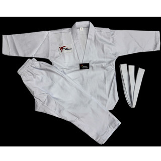 Võ Phục Taekwondo vải KAKI, Vải Kim Cương êm mềm mát chuẩn FOM đủ size người mặc giao Hỏa Tốc SG
