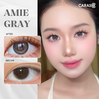 Kính áp tròng khoá ẩm 8H 3 Tháng Màu Xám Tro Ánh Xanh CARASE, Lens cận B AMIE GRAY (1 bên mắt)
