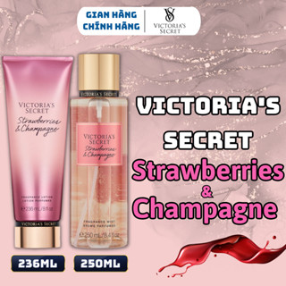 Body Mist Victoria Secret Chính Hãng Strawberries Champagne 250ml xịt thơm