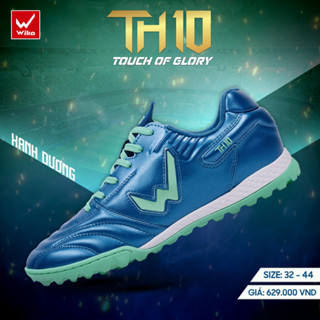 [KÈM QUÀ] Giày bóng đá Wika TH10 Chính Hãng Cao Cấp Lưỡi Gà Liền, Da Hyper-Light bền bỉ độ bóng cao