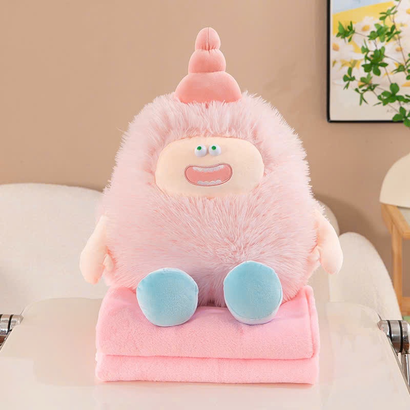 Chăn gối gấu bông LELE cho bé, bộ chăn gối văn phòng thú nhồi bông 2 trong 1