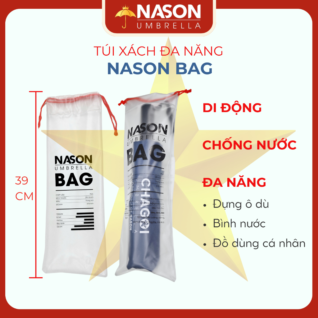 Túi đựng ô di động NASON BAG - Chống thấm nước tối ưu