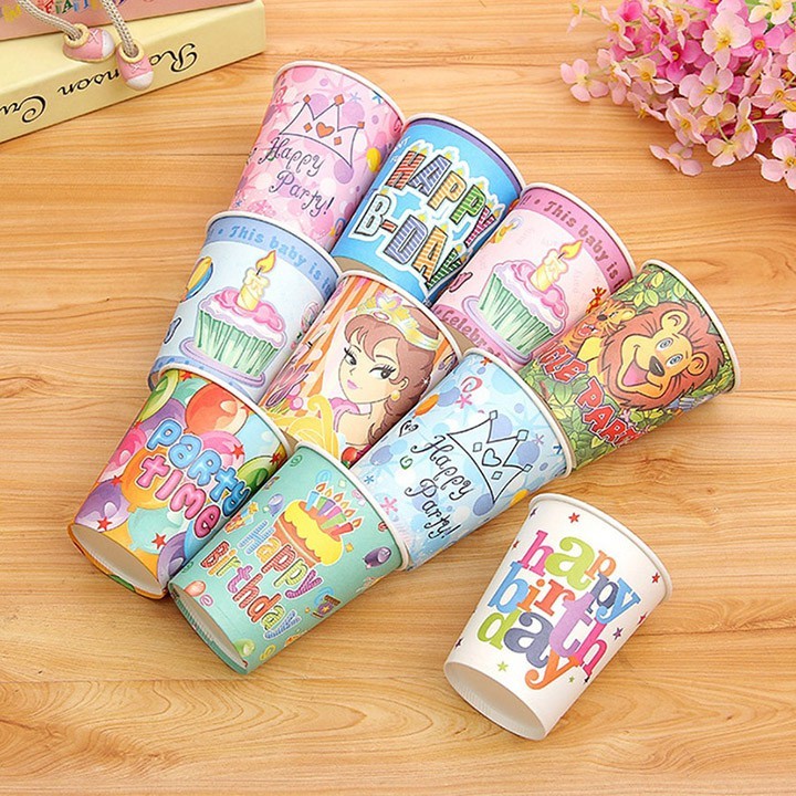Sét 10 cốc giấy sinh nhật