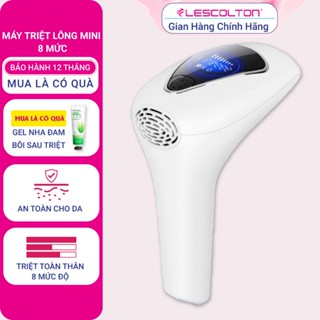 Máy triệt lông mini 8 mức, triệt toàn thân vĩnh viễn cầm tay Lescolton tẩy lông nách, lông tay, chân, lông Bikini