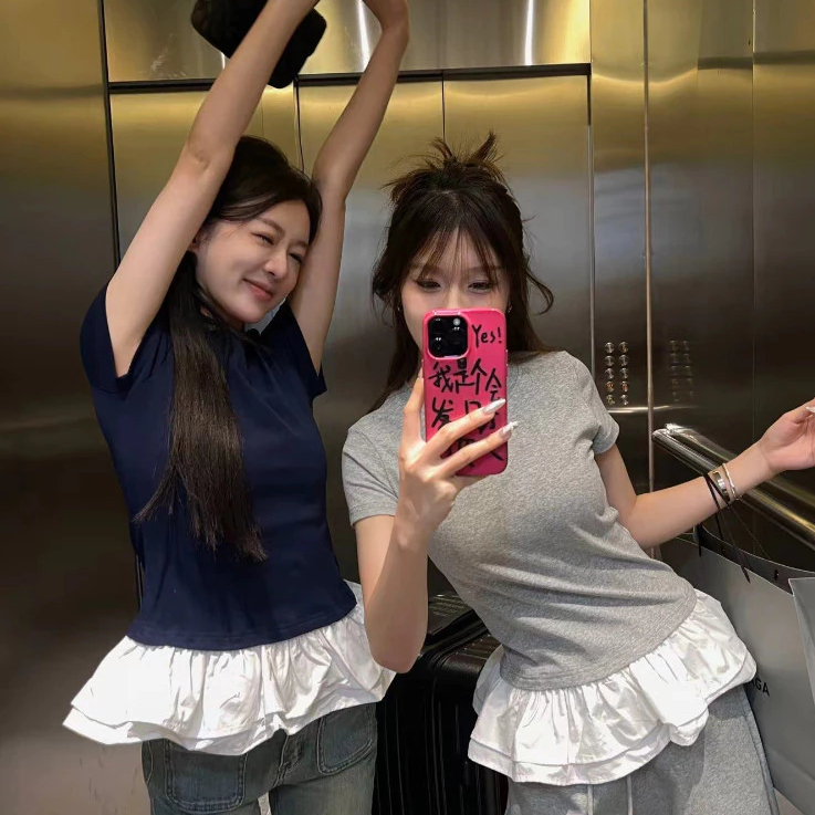 Áo Thun Nữ Phối Bèo Ngắn Tay Xinh Xắn Phong Cách Tiểu Thư, Điệu Đà Chất Liệu Mềm Mại Thoáng Mát BUN222 | BigBuy360 - bigbuy360.vn