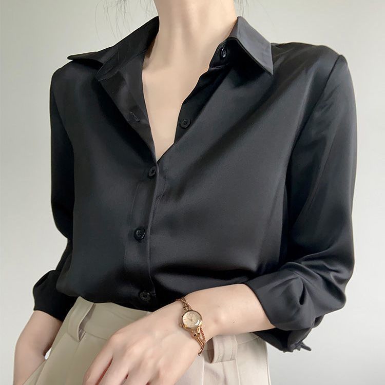 Áo sơ mi nữ dài tay màu trắng mặc đi làm công sở OXATYL M12 chất vải lụa mềm mại | BigBuy360 - bigbuy360.vn