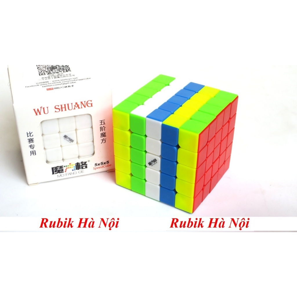 Rubik 5x5 Qiyi Wushuang Stickerless Có Nam Châm Cao Cấp