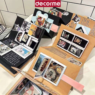  Sổ dán ảnh kỷ yếu scrapbook album ảnh kéo dài DecorMe sổ lưu trữ ảnh làm quà tặng bạn bè người thương 