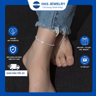 Lắc chân bạc Sequin H.A.S trơn sáng đơn giản - HLC5