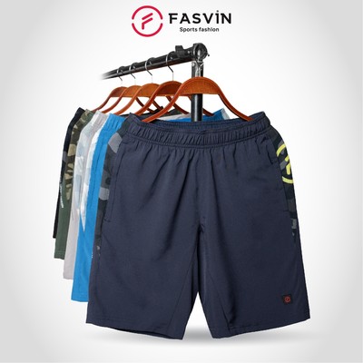 Quần short nam Fasvin Q21462.HN vải dù gió trơn mát co giãn thích hợp thể thao hay mặc nhà