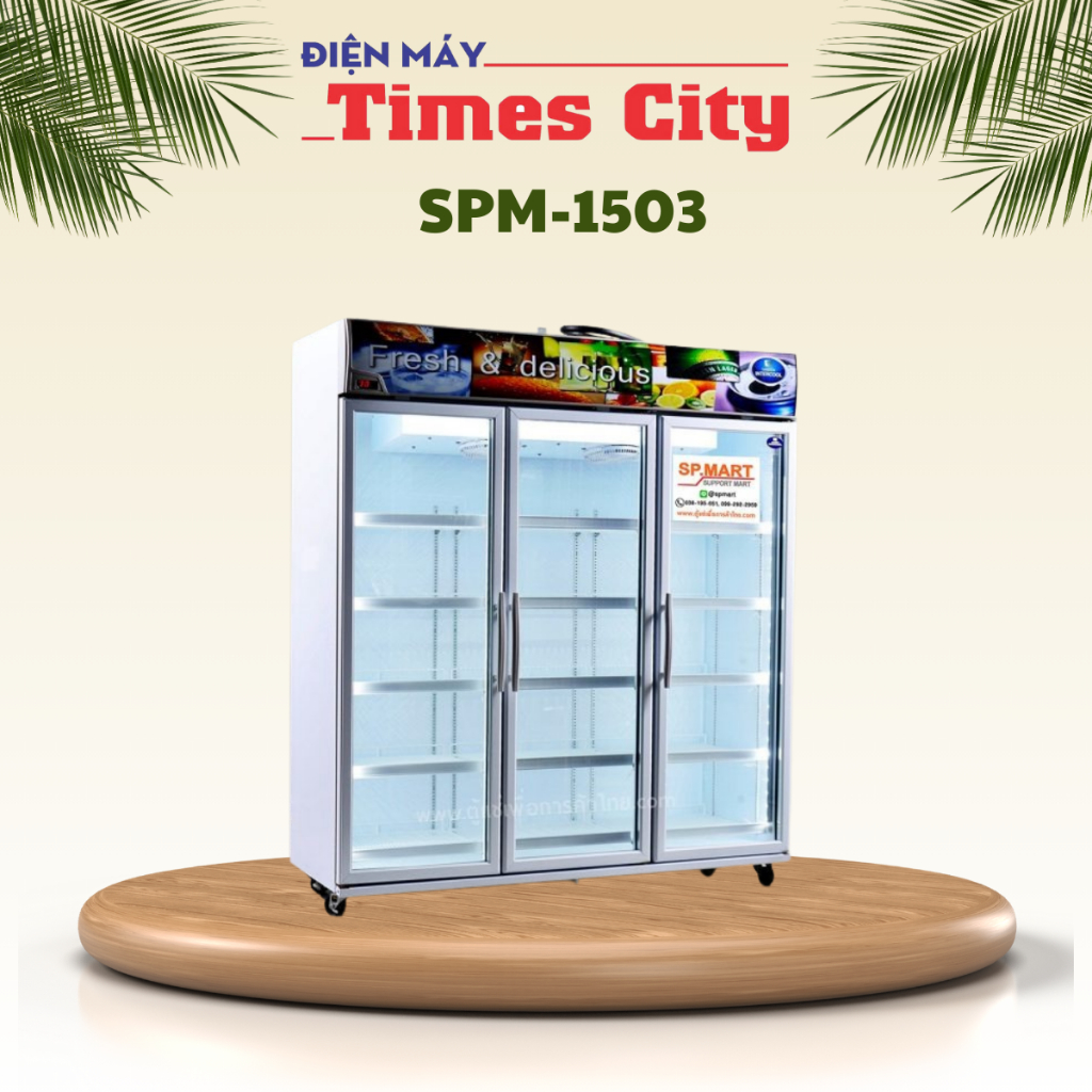 Tủ mát Sanden Intercool SPM-1503 3 cánh 1590L