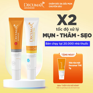 Set 2 gel mụn ngày - đêm Decumar 20gr hỗ trợ giảm mụn, mờ thâm sẹo - THC03, DCA02